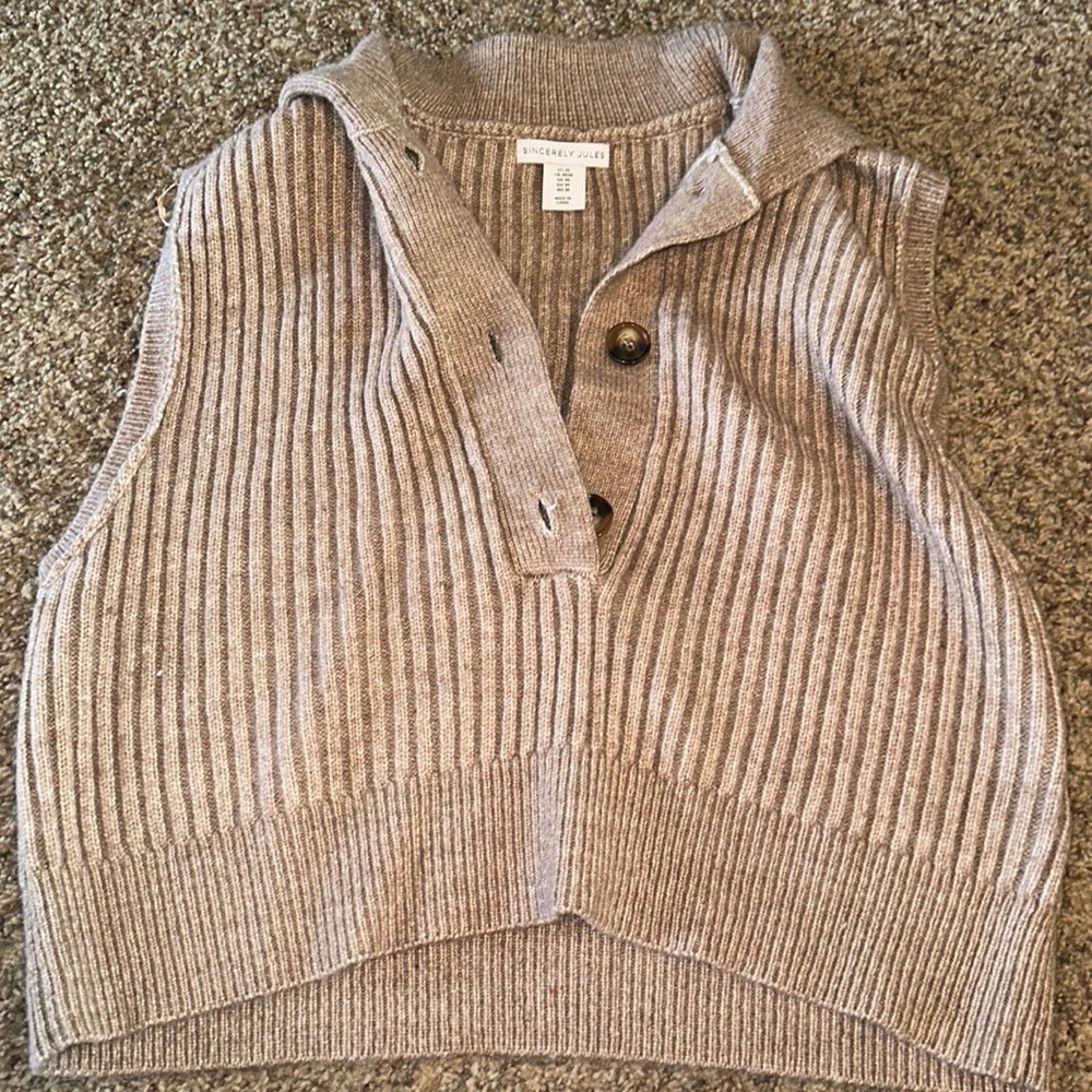 Oversized sweater vest